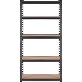 VEVOR Storage Shelving Unit, 5-Tier Adjustable, 2000 lbs Capacity, Heavy Duty Garage Shelves Metal Organizer Utility Rack, Black